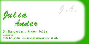 julia ander business card